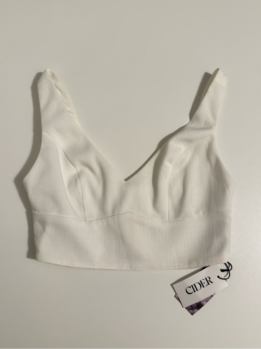 Cider V-Neck Cropped Bustier Tank Sz. XS